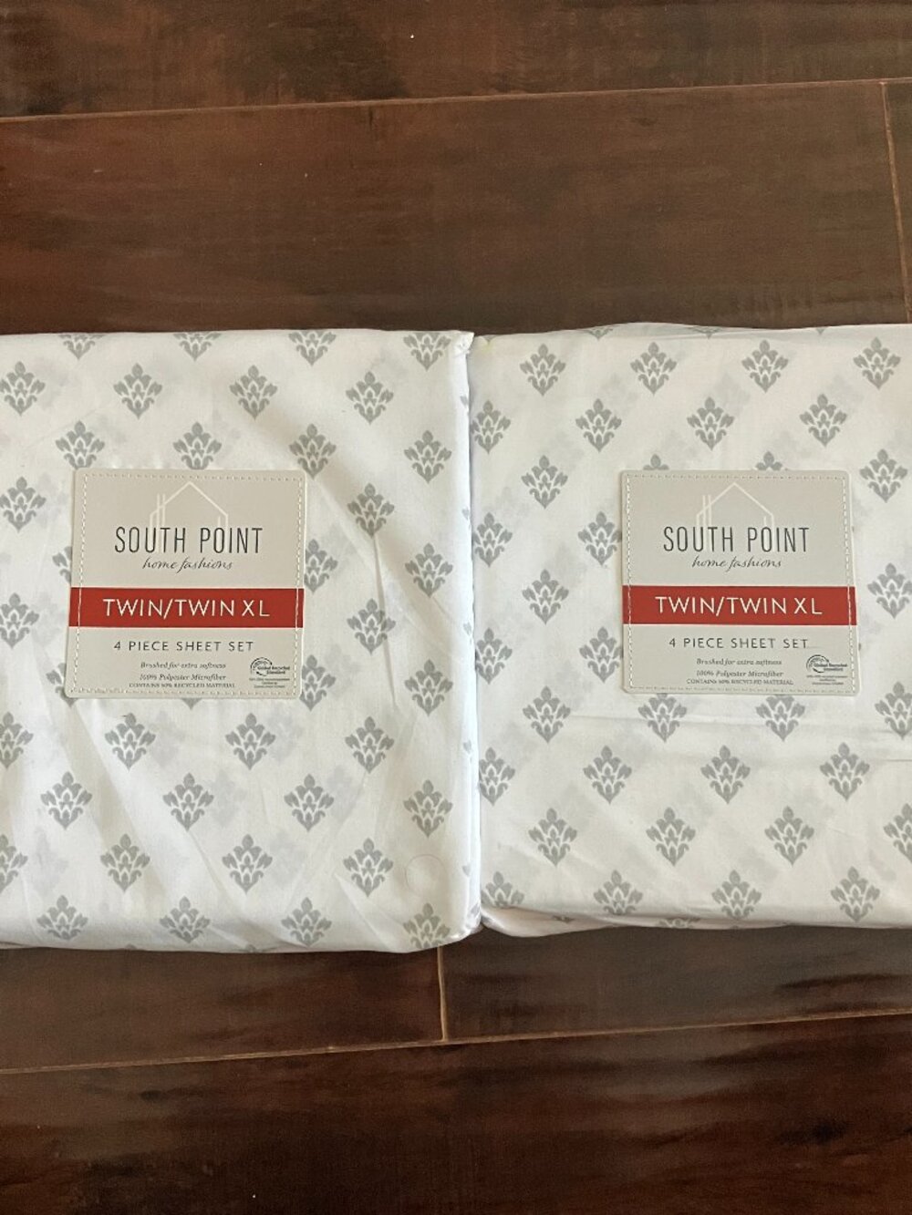 2 *NEW* South Point Home Fashions Microfiber 4-Piece Sheet Set - Twin/Twin XL